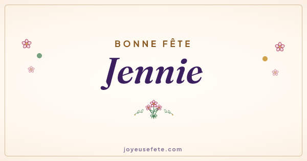 Image « Bonne fête Jennie » au format large