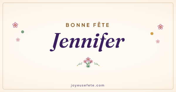 Image « Bonne fête Jennifer » au format large