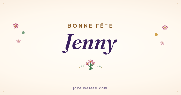 Image « Bonne fête Jenny » au format large