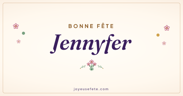 Image « Bonne fête Jennyfer » au format large