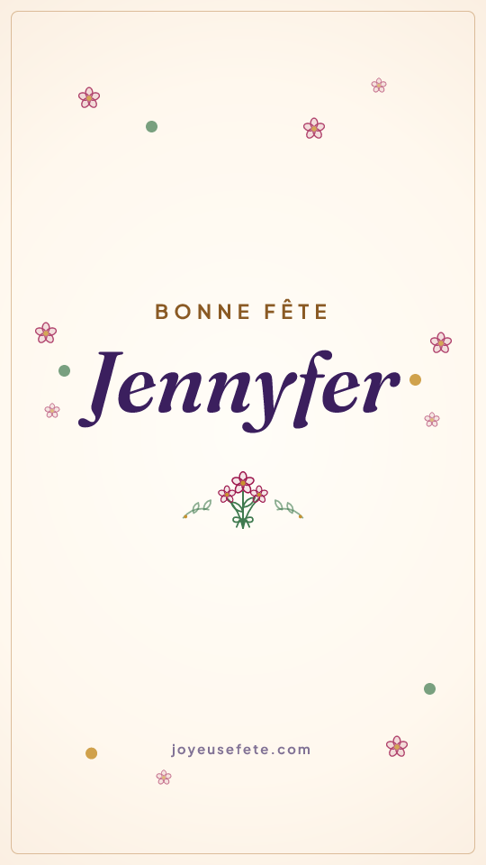 Image « Bonne fête Jennyfer » au format story