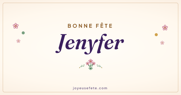 Image « Bonne fête Jenyfer » au format large