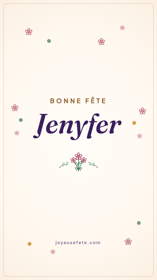 Image « Bonne fête Jenyfer » au format story