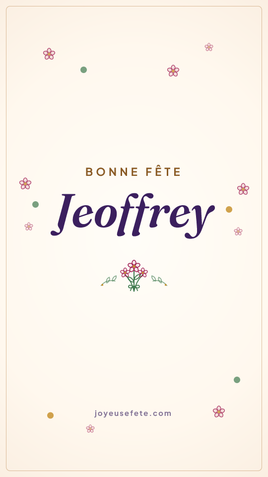 Image « Bonne fête Jeoffrey » au format story