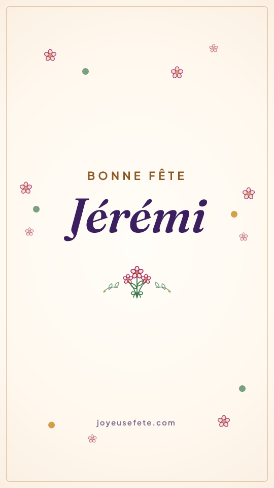 Image « Bonne fête Jérémi » au format story