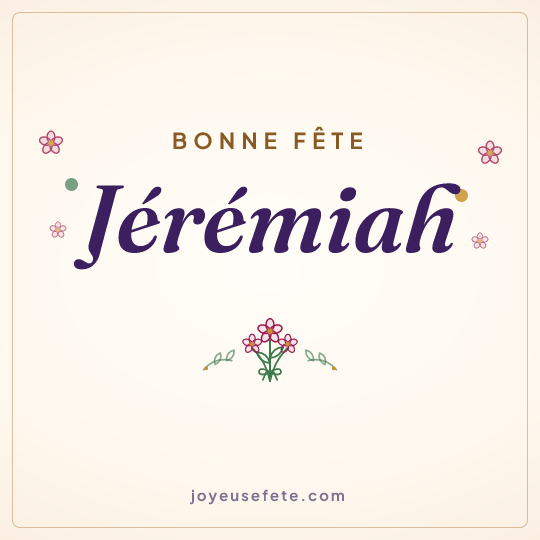 Image carrée « Bonne fête Jérémiah » pour WhatsApp