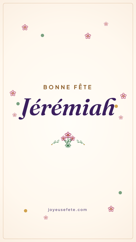 Image « Bonne fête Jérémiah » au format story