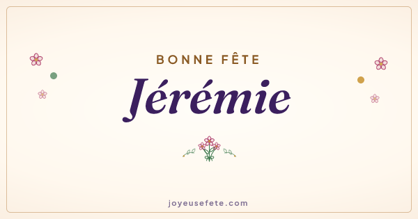 Image « Bonne fête Jérémie » au format large