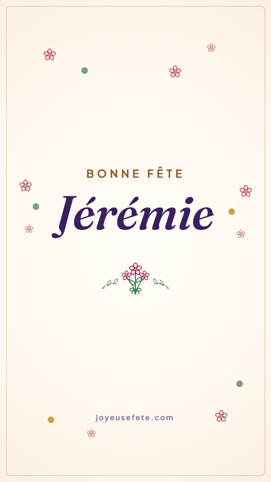 Image « Bonne fête Jérémie » au format story
