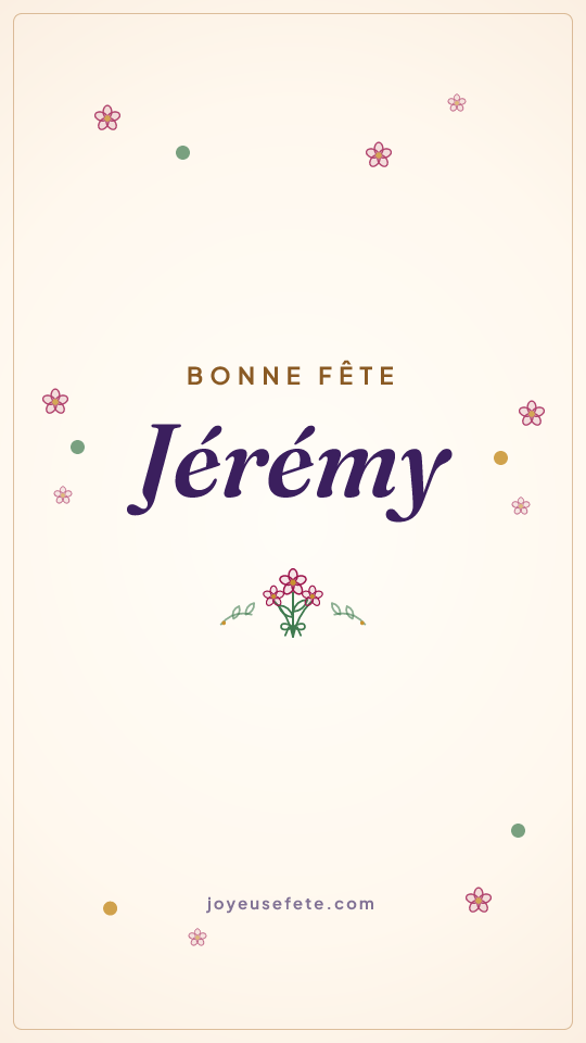 Image « Bonne fête Jérémy » au format story