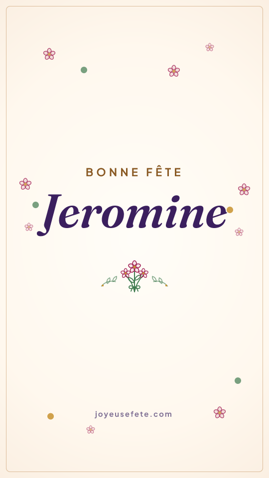 Image « Bonne fête Jeromine » au format story