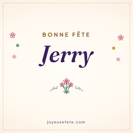 Image carrée « Bonne fête Jerry » pour WhatsApp