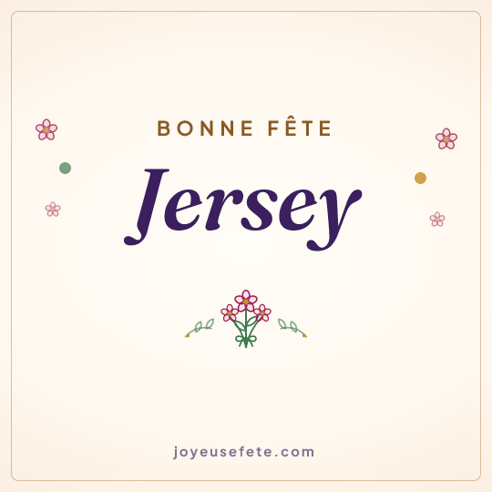 Image carrée « Bonne fête Jersey » pour WhatsApp