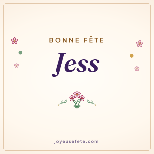 Image carrée « Bonne fête Jess » pour WhatsApp
