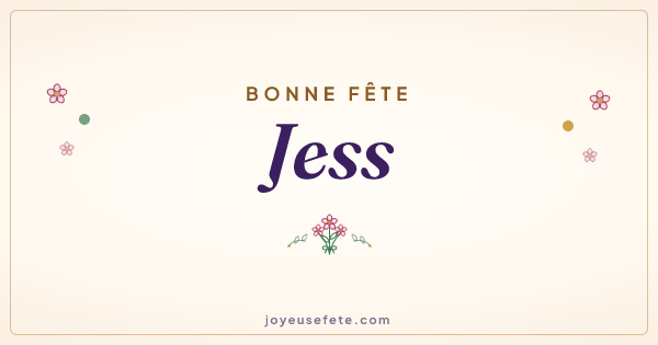 Image « Bonne fête Jess » au format large