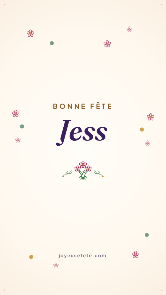 Image « Bonne fête Jess » au format story