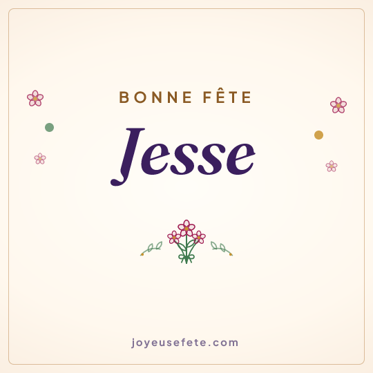 Image carrée « Bonne fête Jesse » pour WhatsApp