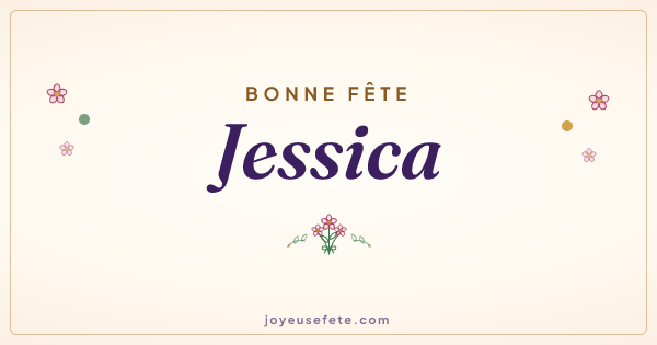 Image « Bonne fête Jessica » au format large