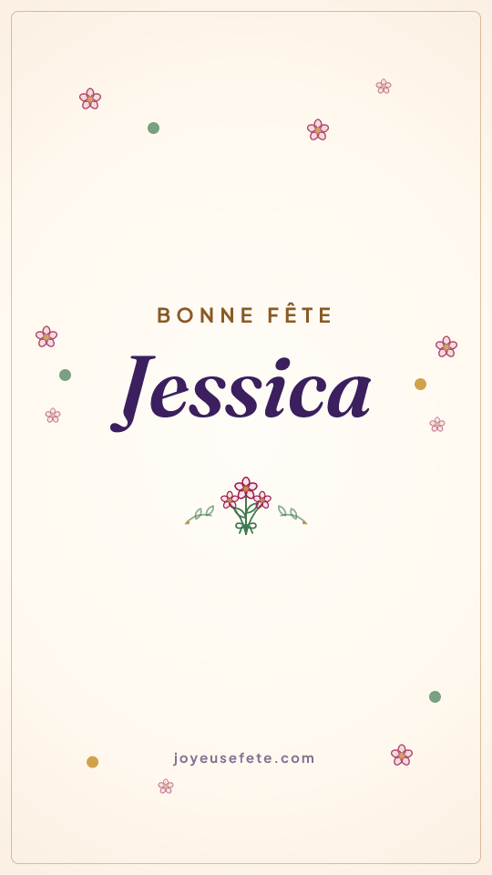 Image « Bonne fête Jessica » au format story
