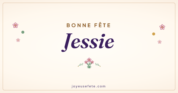 Image « Bonne fête Jessie » au format large