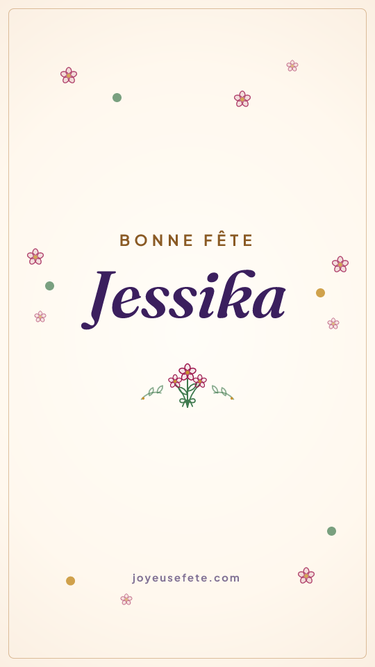 Image « Bonne fête Jessika » au format story