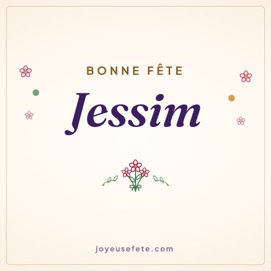 Image carrée « Bonne fête Jessim » pour WhatsApp