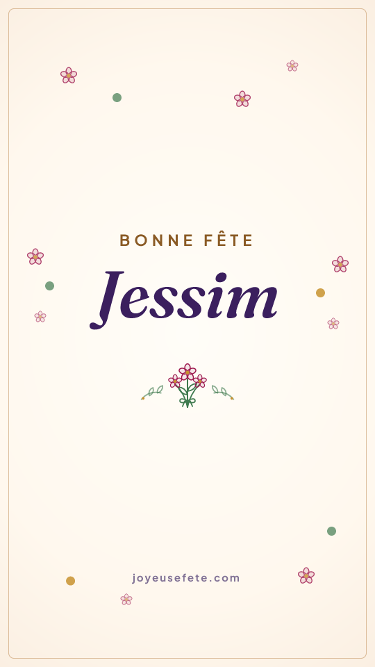Image « Bonne fête Jessim » au format story