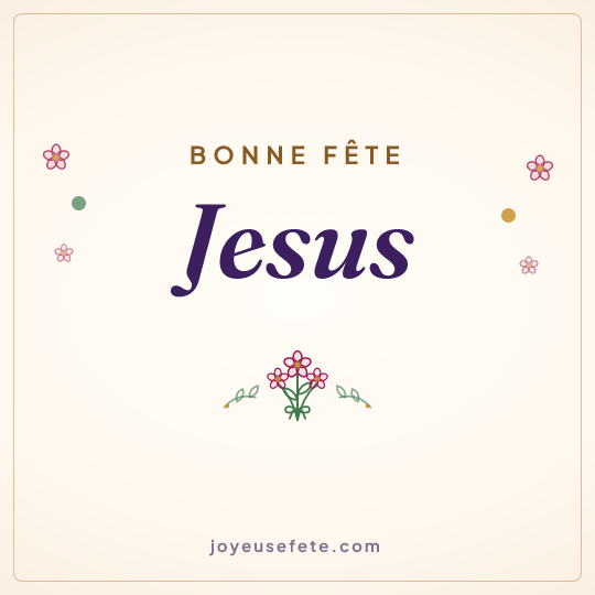 Image carrée « Bonne fête Jesus » pour WhatsApp