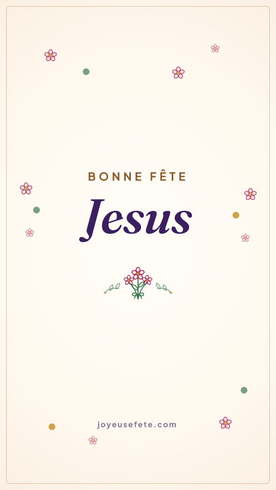 Image « Bonne fête Jesus » au format story