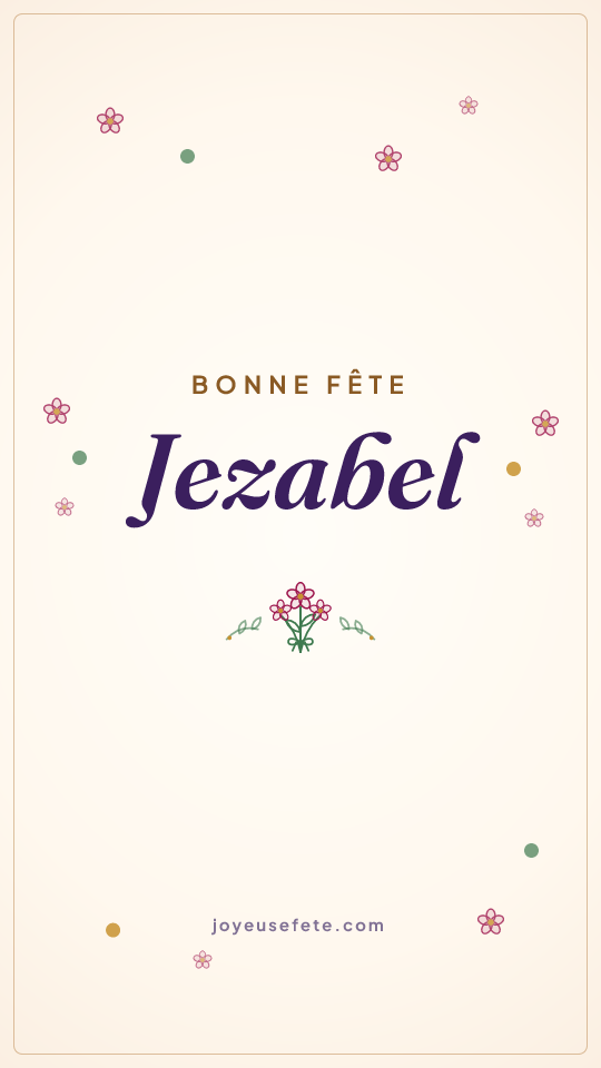 Image « Bonne fête Jezabel » au format story