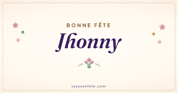 Image « Bonne fête Jhonny » au format large