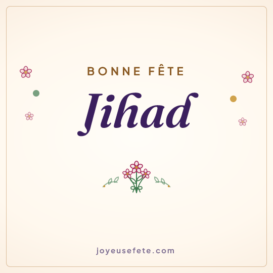 Image carrée « Bonne fête Jihad » pour WhatsApp