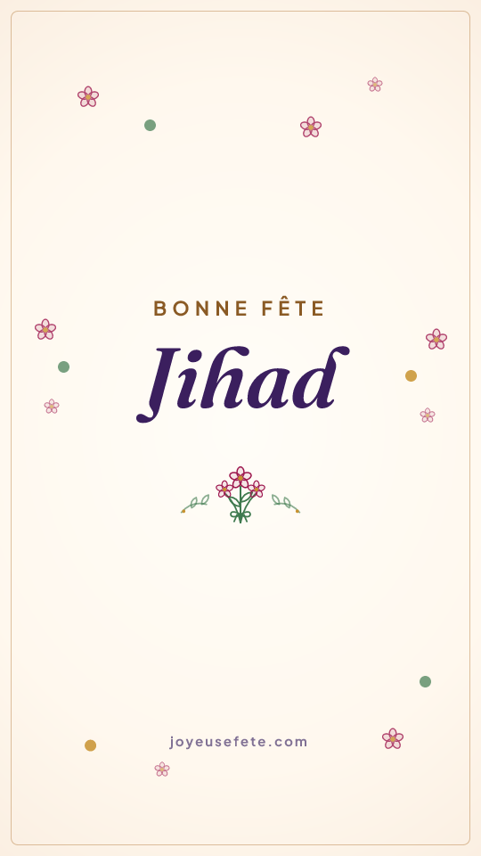 Image « Bonne fête Jihad » au format story