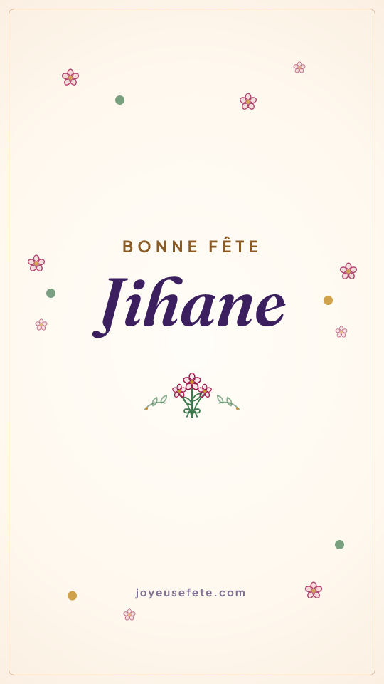 Image « Bonne fête Jihane » au format story