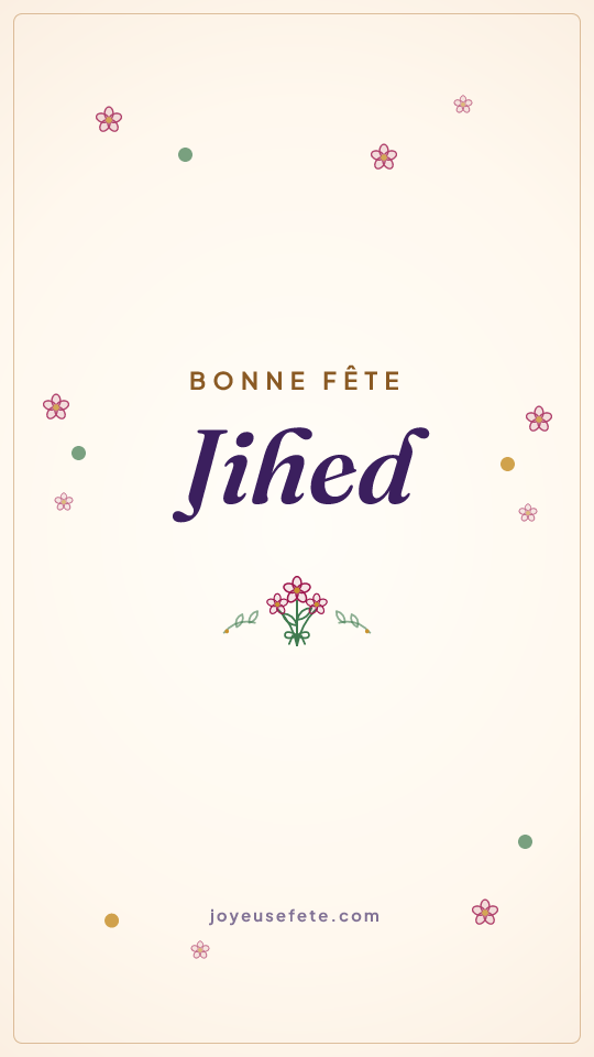 Image « Bonne fête Jihed » au format story