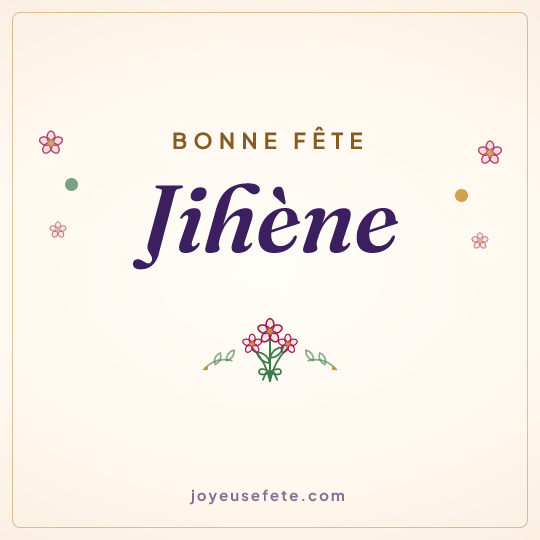 Image carrée « Bonne fête Jihène » pour WhatsApp