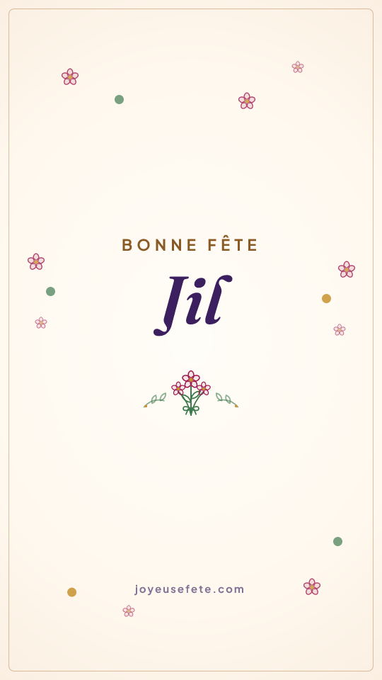 Image « Bonne fête Jil » au format story
