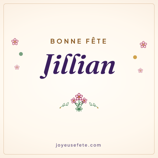 Image carrée « Bonne fête Jillian » pour WhatsApp