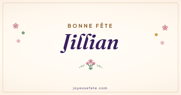 Image « Bonne fête Jillian » au format large