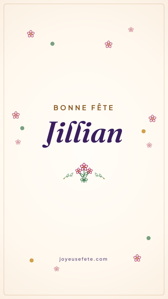Image « Bonne fête Jillian » au format story