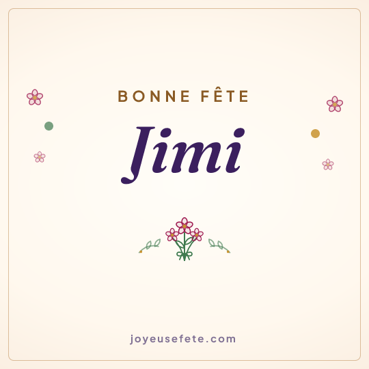 Image carrée « Bonne fête Jimi » pour WhatsApp