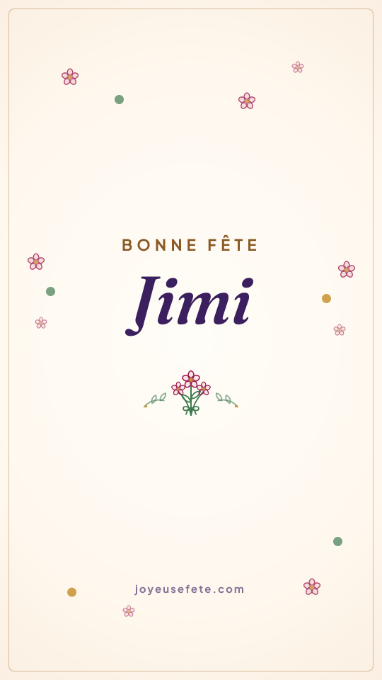 Image « Bonne fête Jimi » au format story