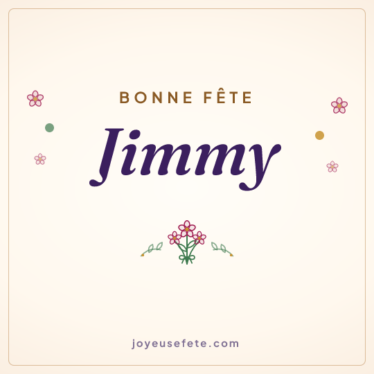 Image carrée « Bonne fête Jimmy » pour WhatsApp