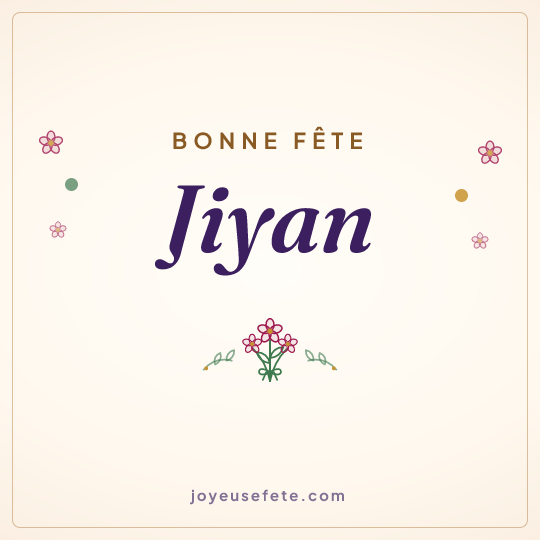Image carrée « Bonne fête Jiyan » pour WhatsApp