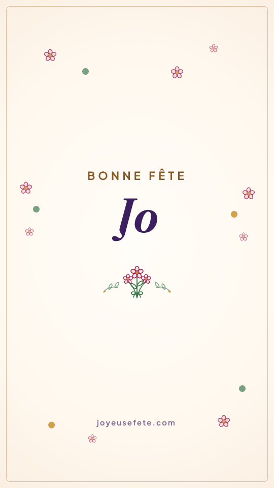 Image « Bonne fête Jo » au format story