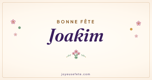 Image « Bonne fête Joakim » au format large