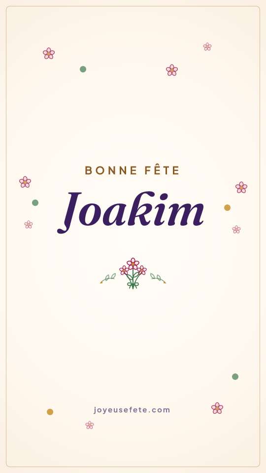 Image « Bonne fête Joakim » au format story