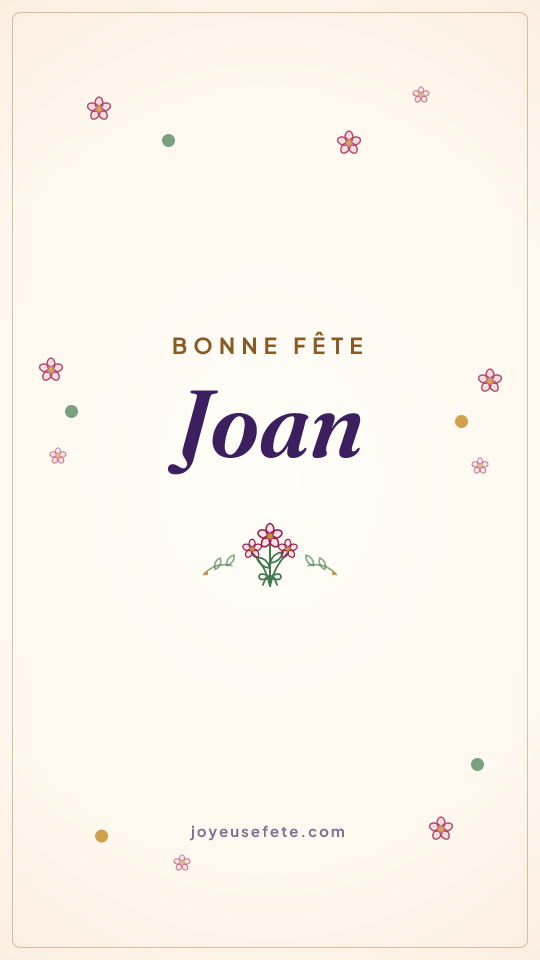 Image « Bonne fête Joan » au format story