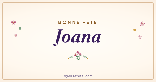 Image « Bonne fête Joana » au format large