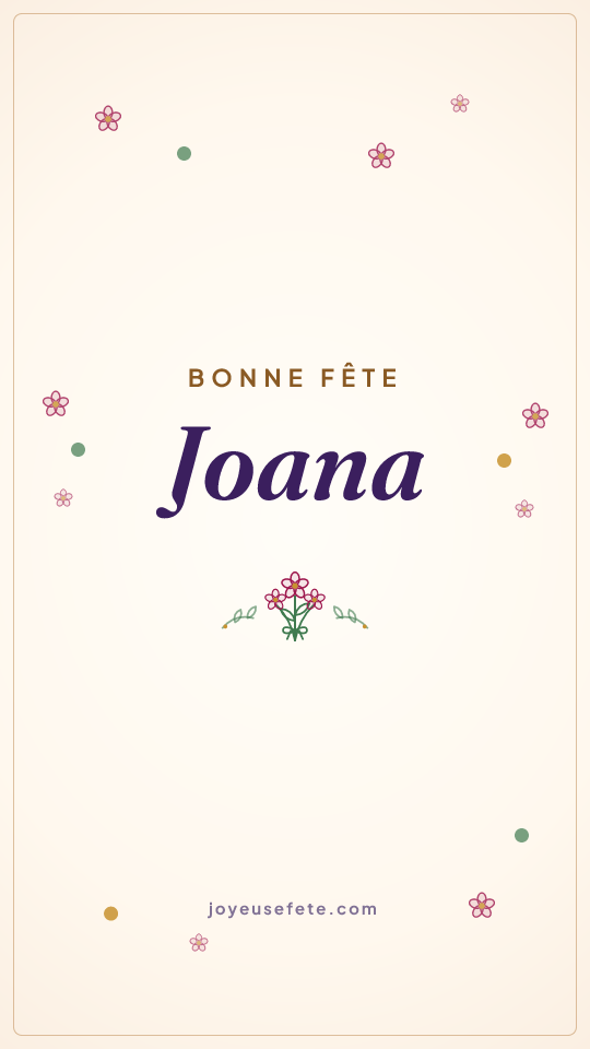 Image « Bonne fête Joana » au format story